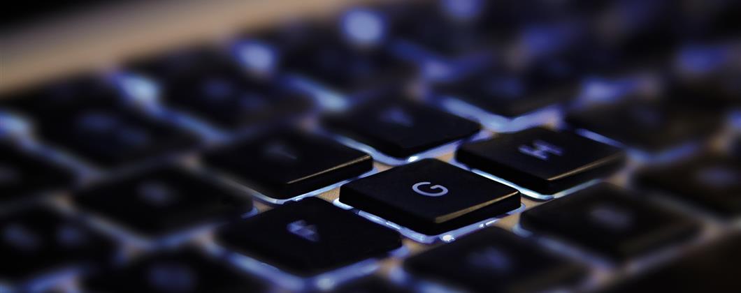 Keyboard of a laptop, covered by cyber insurance 